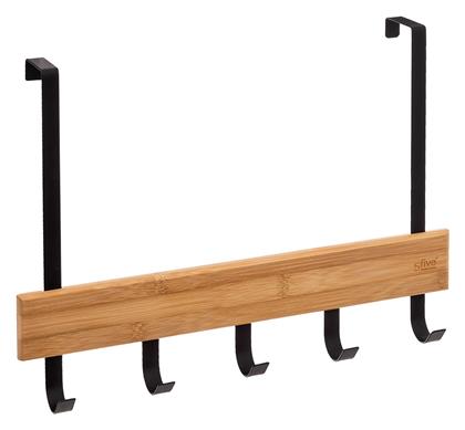 Κρεμάστρα Πόρτας F-V Natureo Μεταλλική 5 Θέσεων Μαύρη 40x2x29.8εκ. 5Five