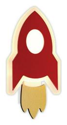 Παιδικό Φωτιστικό Τοίχου Led Nasa Κόκκινο Aca