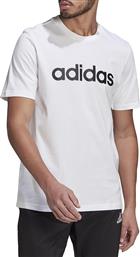 Adidas Essentials Linear Ανδρικό T-shirt Λευκό με Λογότυπο από το HallofBrands