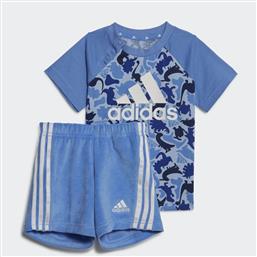 Adidas Παιδικό Σετ με Σορτς Καλοκαιρινό 2τμχ Μπλε Dino Camo Allover Print