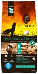 Fresh Turkey & Chicken Adult All Breeds 12kg Ambrosia