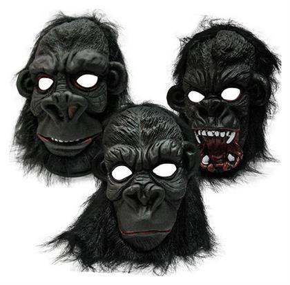 Αποκριάτικη Μάσκα Προσώπου Γορίλα με Μαλλιά - Carnavalista