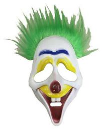 Αποκριάτικη Μάσκα Προσώπου Κλόουν με Μαλλιά Πράσινα - Carnavalista