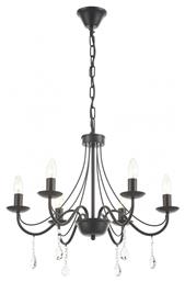 Πολυέλαιος 6xΕνσωματωμένο LED με Κρύσταλλα Μαύρος 0104599 ARlight