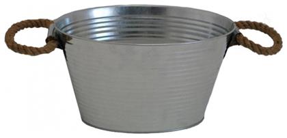 Διακοσμητικός Κουβάς Κήπου Μεταλλικός Οβάλ με Σχοινί 35x25x20cm 35x25x20εκ. 00.05.5979 Atmosphera