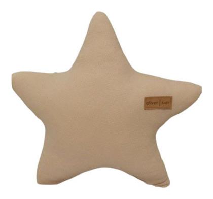 Διακοσμητικό Μαξιλάρι Κούνιας Αστέρι Μπεζ 37x37cm Baby Oliver