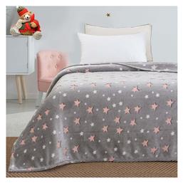 Κουβέρτα Fleece Art Φωσφορίζουσα Γκρι 160x220εκ. Beauty Home