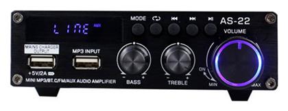 AS-22 Ολοκληρωμένος Ενισχυτής Hi-Fi Stereo AS-22 Μαύρος BlitzWolf