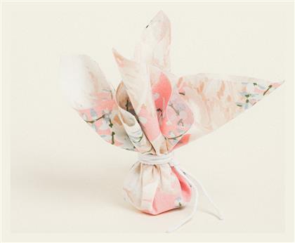 Μπομπονιέρα Βάπτισης σε Πουγκί από 'Υφασμα - Beauty Home