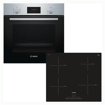 Άνω Πάγκου με Επαγωγικές Εστίες Inox HBF114ES0 + PUE611FB1E Bosch