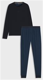 Χειμερινή Ανδρική Πιτζάμα Βαμβακερή Μπλε Boss