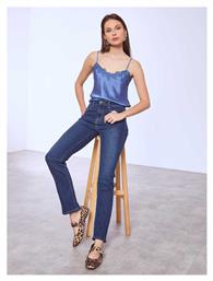 Γυναικείο Τζιν Skinny Βαμβάκι Slim Fit Μπλε Celestino