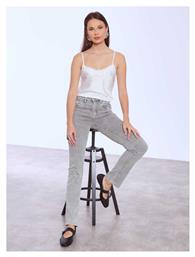 Γυναικείο Τζιν Straight Leg Ελαστικό Γκρι Celestino