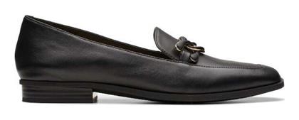 Δερμάτινα Γυναικεία Μοκασίνια σε Μαύρο Χρώμα Clarks