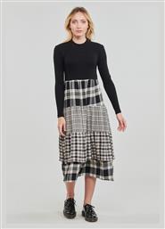 Midi All Day Φόρεμα Μακρυμάνικο Μαύρο Desigual