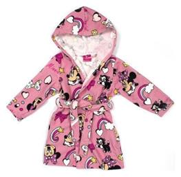 Παιδικό Μπουρνούζι Minnie Pink με Κουκούλα Dimcol