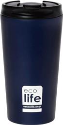 Ecolife Coffee Cup Ποτήρι Θερμός Blue Black 0.37lt