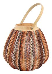 Φαναράκι Ξύλινο Επιτραπέζιο Πορτοκαλί 33x33x31εκ. Espiel