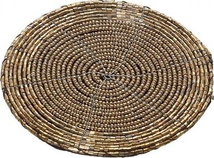 Σουβέρ Στρογγυλό Πλαστικό Χρυσό 6τμχ Espiel