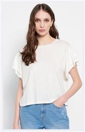 Γυναικεία Αθλητική Βαμβακερή Μπλούζα Κοντομάνικη Λευκή Funky Buddha