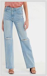 Ψηλόμεσο Γυναικείο Jean Παντελόνι με Σκισίματα Funky Buddha