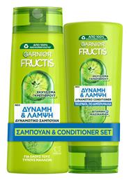 Fructis Strength & Shine Σετ Περιποίησης Μαλλιών για Λάμψη 2τμχ Garnier
