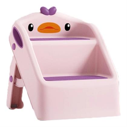 Giggles & Co Duckiestep Παιδικό Αναδιπλούμενο Σκαμπό Σκαλοπατάκι Παπάκι 2 Επιπέδων Μπάνιο & Νιπτήρα Rosy Duck - OEM