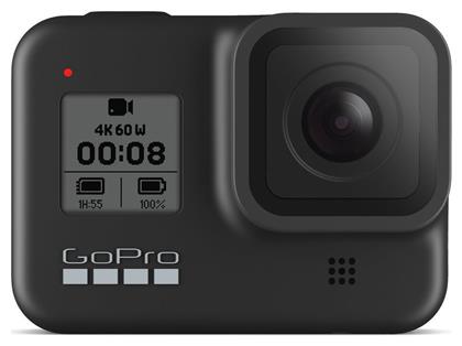 Hero8 Action Camera 4K Ultra HD με WiFi Μαύρη με Οθόνη 2'' GoPro