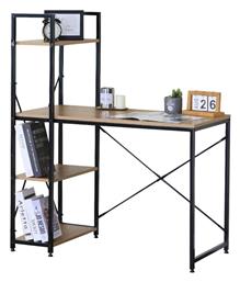 Γραφείο με Βιβλιοθήκη 100x52x122εκ. Μαύρο - Ankor