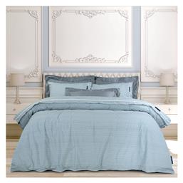 Σετ Σεντόνια Υπέρδιπλα 240x260εκ. Essential 2184 Γκρι-Μπλε 4τμχ Greenwich Polo Club