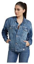 Κοντό Γυναικείο Τζιν Μπουφάν Μπλε Guess