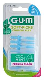 Soft-Picks Comfort Flex Cool Mint 669 Μεσοδόντιες Οδοντογλυφίδες Small 40τμχ GUM