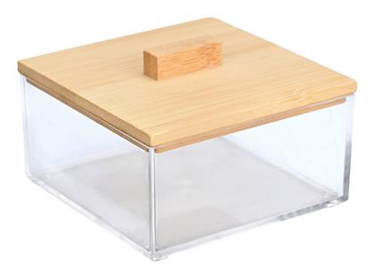 Homely Επιτραπέζια Θήκη για Βαμβάκι Essentials Διάφανη - Estia