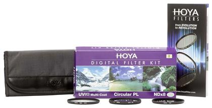 Digital Filter Kit II Σετ Φίλτρων CPL / ND / UV Διαμέτρου 55mm για Φωτογραφικούς Φακούς Hoya