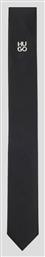 Hugo Ανδρική Γραβάτα Μεταξωτή Μονόχρωμη σε Μαύρο Χρώμα - Hugo Boss