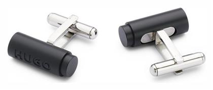 Μανικετόκουμπα από Ατσάλι σε Μαύρο Χρώμα Hugo