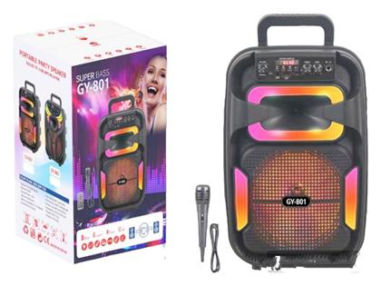 Ηχείο Karaoke με Ενσύρματo Μικρόφωνο και Εφέ Φωτισμού σε Μαύρο Χρώμα - Rolinger