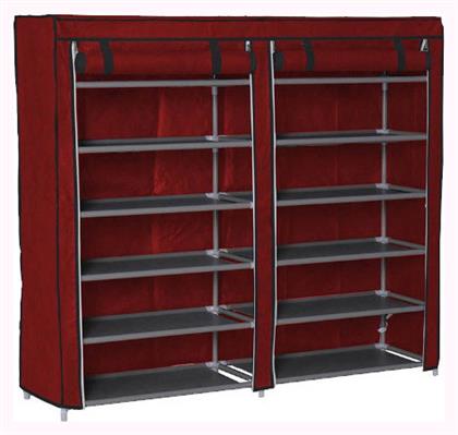 Υφασμάτινη με 12 Ράφια Κόκκινη 115x29x109cm HOP1000975-2 - Timeless Tools