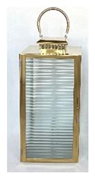 Φαναράκι Μεταλλικό Επιδαπέδιο Χρυσό 22x23x48εκ. Iliadis