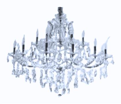 Πολυέλαιος με Κρύσταλλα Ασημί 2606 Inlight
