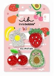 Σετ Παιδικά Κοκαλάκια με Κλιπ Φρούτο 4τμχ Invisibobble