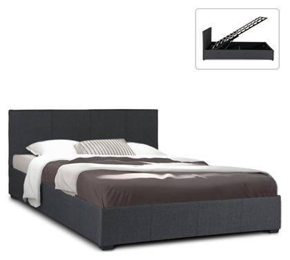 Iro Κρεβάτι Υπέρδιπλο με Αποθηκευτικό Χώρο για Στρώμα 160x200cm Ανθρακί - Megapap