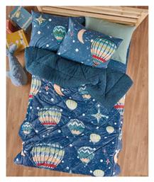 Παιδικό Κουβερτοπάπλωμα Διπλής Όψης Μονό Titus Μπλε 160x220εκ. Kentia