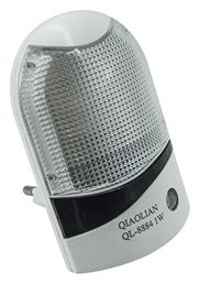 LED Φωτιστικό Νυκτός Πρίζας με Φωτοκύτταρο Μαύρο Keskor