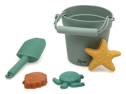 Σετ Κουβαδάκι Παραλίας με Αξεσουάρ σε Πράσινο Χρώμα (5τμχ) Kiokids