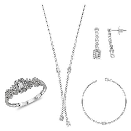 Σετ Κοσμημάτων από Λευκόχρυσο 14K Kiriakos Gofas