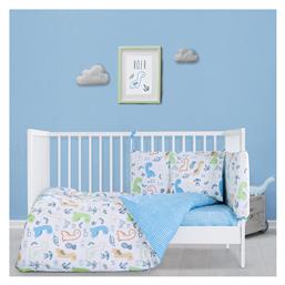 Dino Roer Βρεφικό Κουβερλί Βαμβακερό Γαλάζιο 110x150cm Kocoon