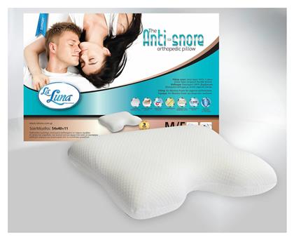 Anti-Snore Orthopedic Memory Foam Ανατομικό Medium Μέτριο 3000009 40x54x11cm La Luna