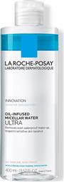 La Roche Posay Waterproof Remover Micellar Water Ντεμακιγιάζ Oil Infused Ultra για Ευαίσθητες Επιδερμίδες 400ml