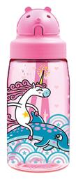 Πλαστικό Παγούρι με Καλαμάκι Unicorn 450ml Laken